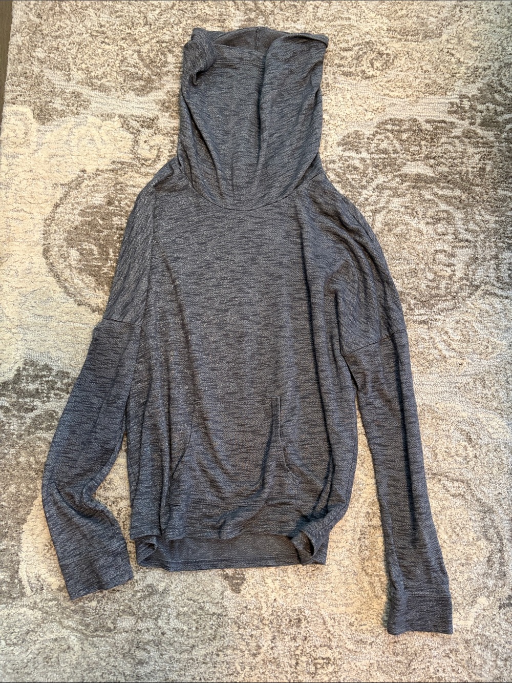 Nordstrom Women’s Zip-Up Hooded Top - Heather Gray